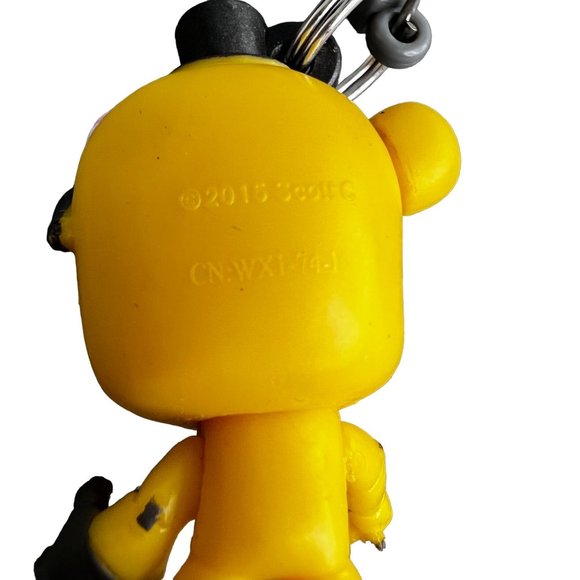 Five Nights at Freddys Yellow Freddy Keychain Clip on 2015 Scott C 2 inch - Picture 4 of 4